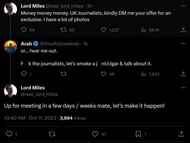 YourFellowArab's response to the YouTuber's recent tweet (Image via X)